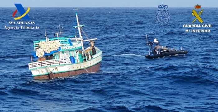 1.5 tons of cocaine caught at sea south of Canary Islands